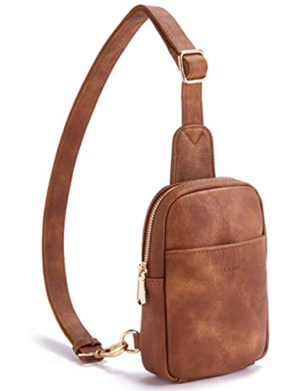Telena Women's Faux Leather Crossbody Fanny Pack Sling Bag - Adjustable